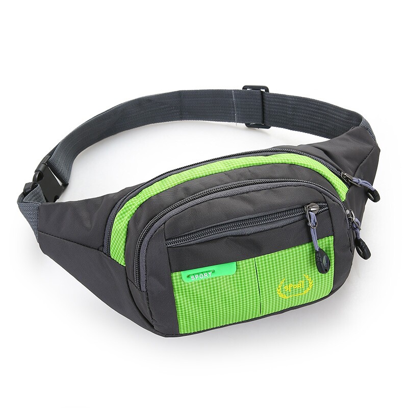 大容量单肩斜挎包包腰上胸包韩版潮腰包横款包市场做生意腰部钱包