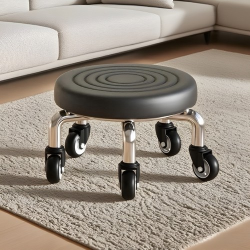 家用滑轮矮凳椅子万向轮小凳子儿童学步美甲美缝凳小板凳凳子移动