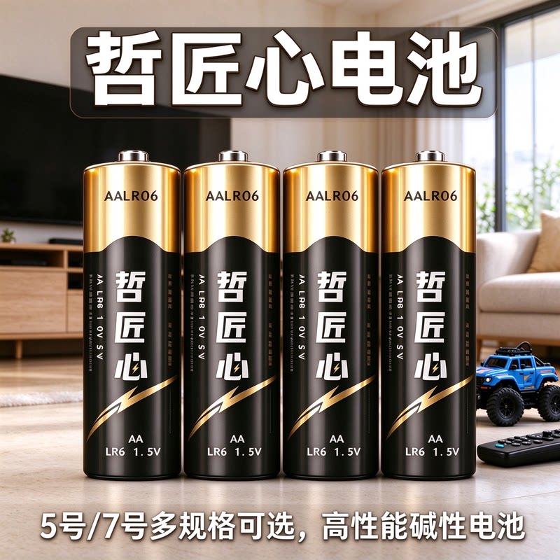 哲匠心碱性7号5号40节五号LR03儿童玩具空调电视机汽车遥控器鼠标