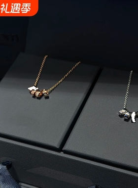 高版本LOVE摩斯密码锁骨链女可调节英文字母项链轻奢小众设计高级