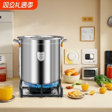 304特厚不锈钢桶带盖不锈钢汤桶商用大汤锅水桶油桶大容量锅密封