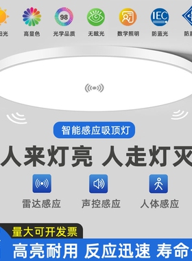 led声控灯楼道感应灯雷达楼梯灯吸顶灯过道走廊红外人体自动感应