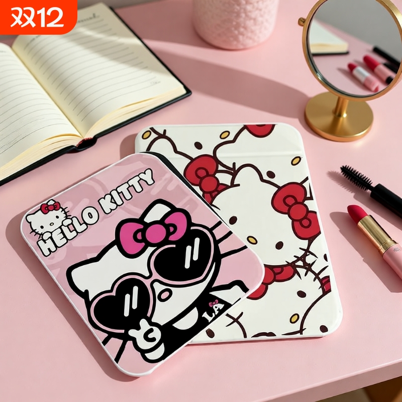 折叠化妆镜可爱比耶KT猫款式