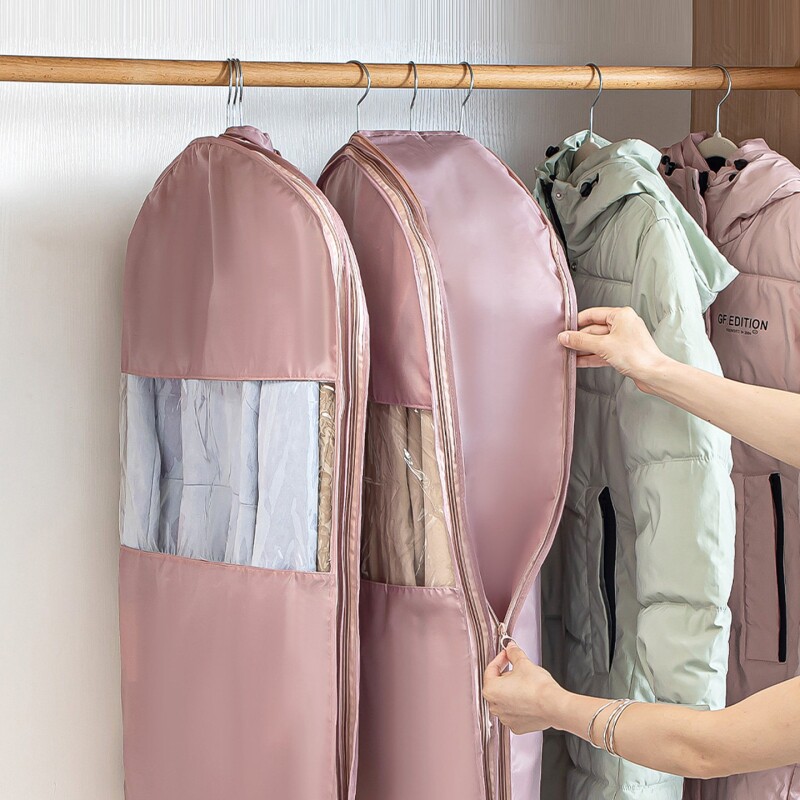 羽绒服压缩防尘罩衣架衣柜衣服家用挂衣袋透明大衣挂式衣罩衣物
