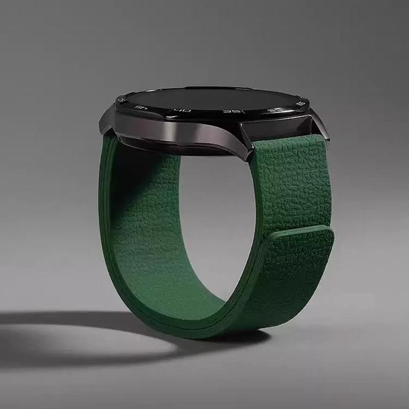 夏天新款荔枝纹硅胶磁吸适用华为gt6手表gt5新款高级感表带watch5/4/3proGT4GT3gt2透气原装智能舒适配件腕带