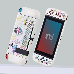 红印适用于任天堂switch保护壳ns套switcholed外壳蜡笔小新硅胶手柄软壳游戏机便携式收纳包硬壳oled配件