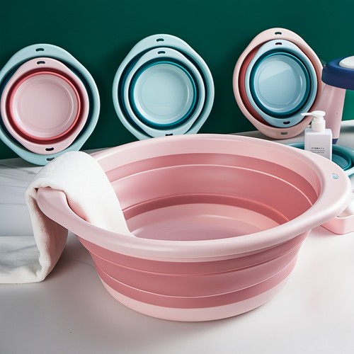 可折叠脸盆用学生婴儿洗脸便携式旅行压缩水盆子家用洗衣洗菜洗脚