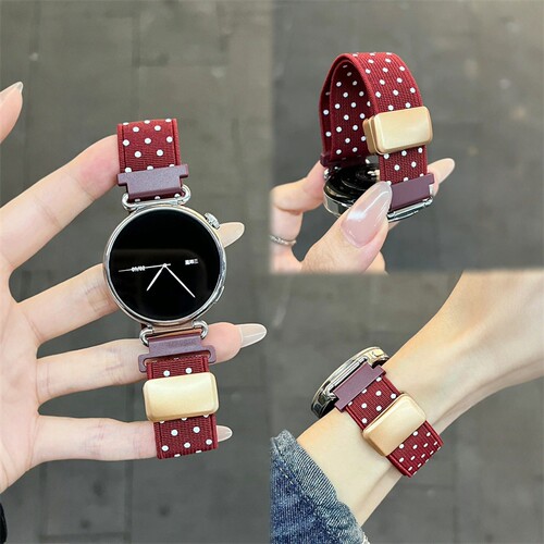 适用小米watchS5表带新款S4韩系波点弹力磁吸表带color创意s3/2女
