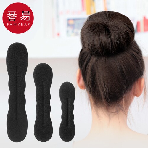 儿童盘发器A1pf0-女童扎丸子头懒人盘发女孩花苞头蓬松发饰