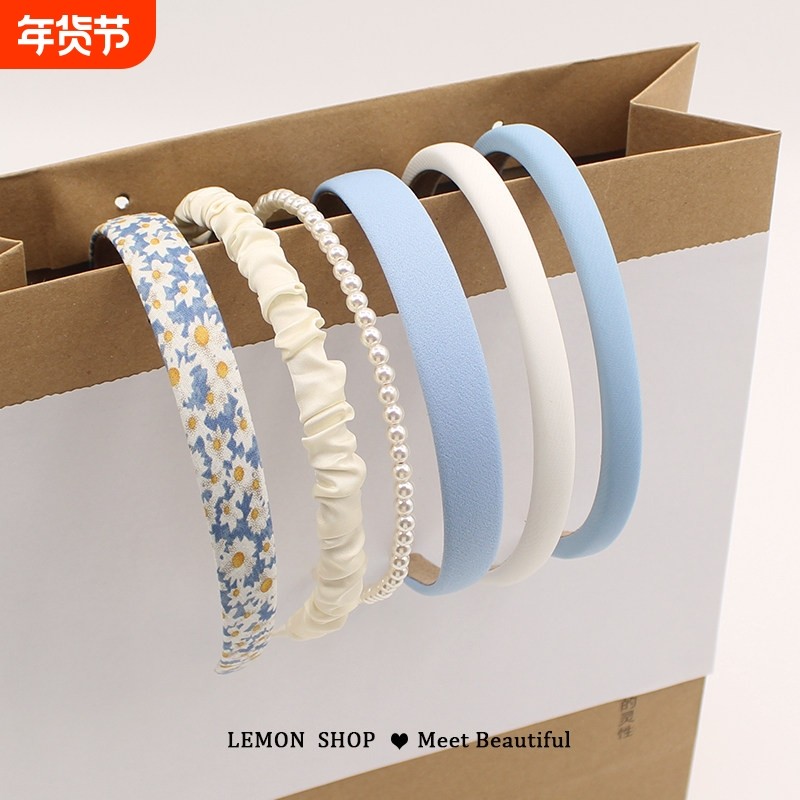 发箍夏天覆 覆古法式百搭外出碎花布艺发夹发捆珍珠压发网红韩国,饰品/流行首饰/时尚饰品新,发饰,淘宝优惠券,粉丝福利购,淘宝优惠卷