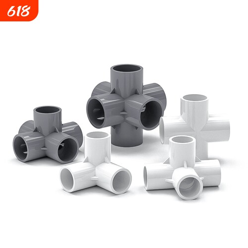 pvc管件三通立体直角接头diy