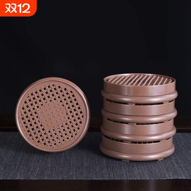 紫砂壶垫 壶承 壶托塑料莲花防滑垫 茶壶底座 隔热垫 壶 茶道配件