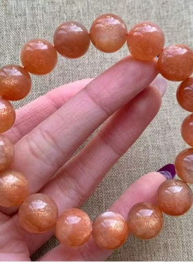 天然金太阳石手串女款