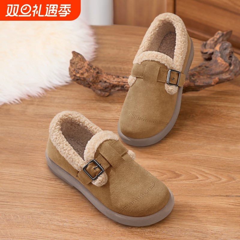 老北京棉鞋女冬季保暖2025新款豆豆妈妈鞋加绒外穿雪地靴百搭布鞋
