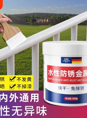 水性金属漆铁锈转化剂防锈防腐免除锈油漆家用白色护栏杆翻新楼梯