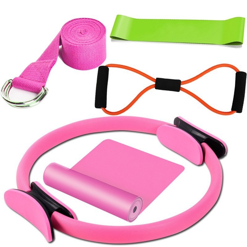 跨境普拉提圈套装5件套瑜伽环阻力圈瑜伽圈健身器材运动瑜伽套装,运动/瑜伽/健身/球迷用品,瑜伽圈/普拉提圈,淘宝优惠券,粉丝福利购,淘宝优惠卷