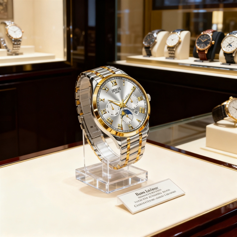 男款手表防水石英腕表高级感男士全自动非机械表正品名牌钢带商务