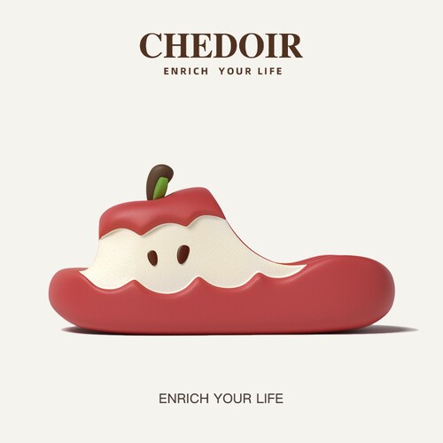 苹果拖鞋2026夏季新款情侣拖鞋外穿厚底可爱一字拖凉拖鞋室内家居