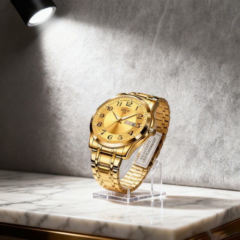 全自动男表手表男款机械风全自动防水数字双日历防水腕表男高级感