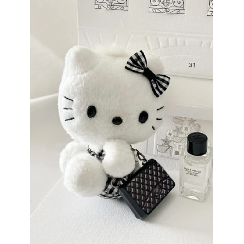 日本精工大小姐kitty包包挂件helloKT猫毛绒公仔可爱猫咪书包挂饰