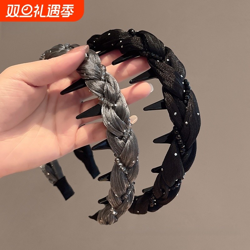 高颅顶发箍女款2025新款日常外戴带齿防滑发带洗脸头箍压发卡头饰