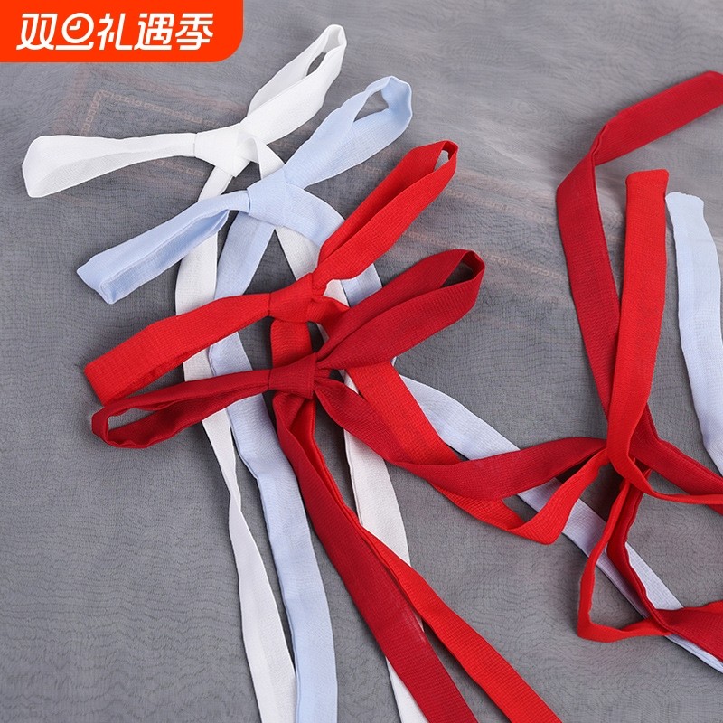 古风头绳汉服细长发饰百搭配饰中国风少女儿童色飘带红色束发带