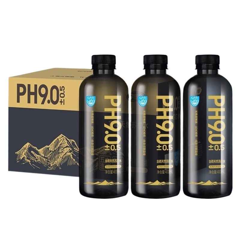 含硒天然苏打水PH9.0零添加400ml*12瓶/箱