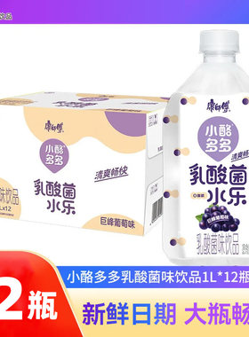 康师傅小酪多多1L*12瓶原味乳酸菌饮料夏季畅饮大瓶畅享装茉莉