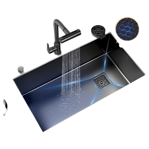 厨房纳米sus304不锈钢台下盆大单槽洗菜盆单槽洗碗槽水池家用水槽