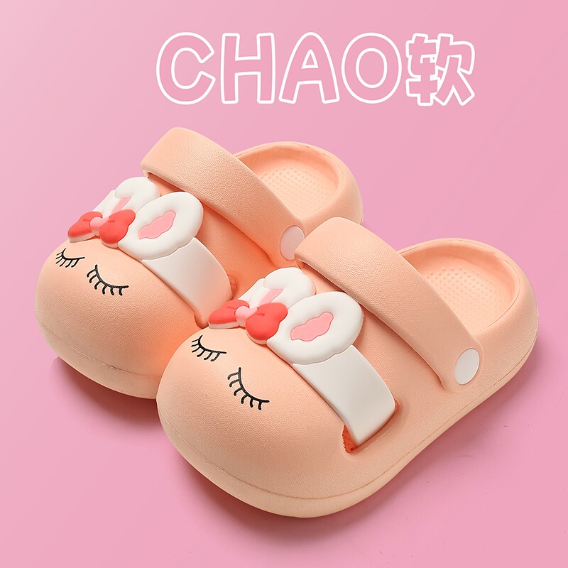 儿童拖鞋女童26新款防滑夏季宝宝沙滩洞洞鞋防撞静音中小童凉拖鞋