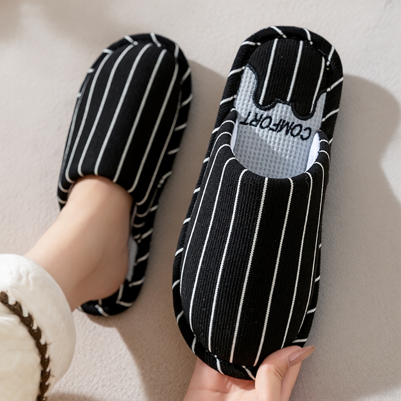 家用拖鞋室内家居男士春秋冬季情侣四季防滑棉麻布亚麻透气厚底女