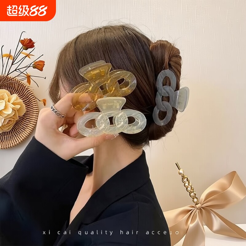 韩版简约发夹抓夹后脑勺高级感鲨鱼夹气质盘发夹子头饰夏季女发饰