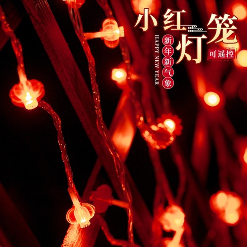 新年彩灯2026年春节装饰灯led小红灯笼春节星星灯庭院过年氛围灯