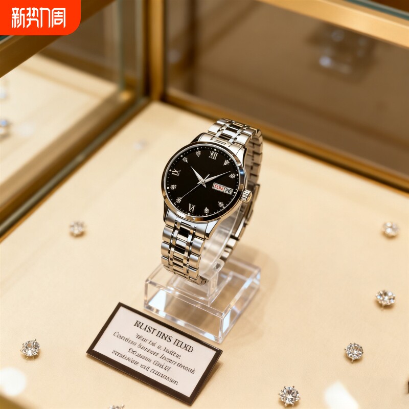 正品名牌钢带商务防水石英腕表高级感男士男款手表全自动非机械表
