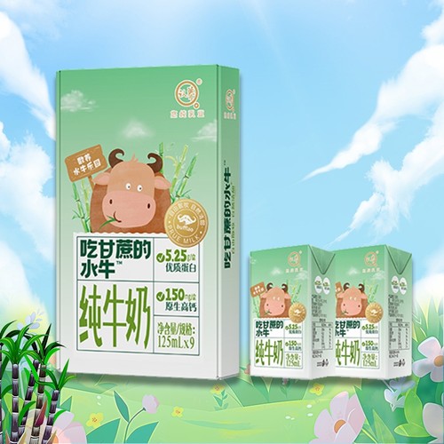 认养水牛奶每盒5.25g乳蛋白