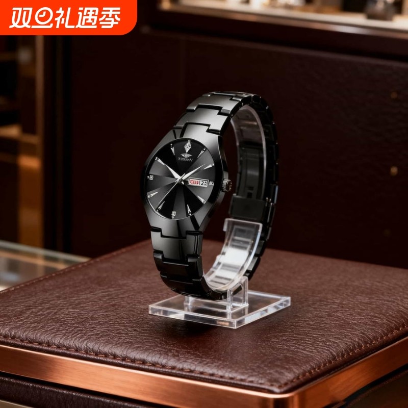 男款商务防水石英腕表镂空男士手表男正品名牌全自动非机械表钢带