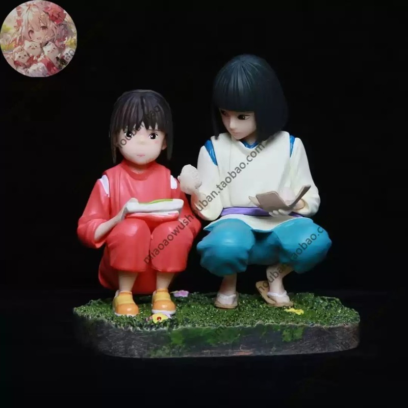 宫崎骏动漫二次元周边桌搭摆件千寻遇见白龙饭团场景手办人偶模玩