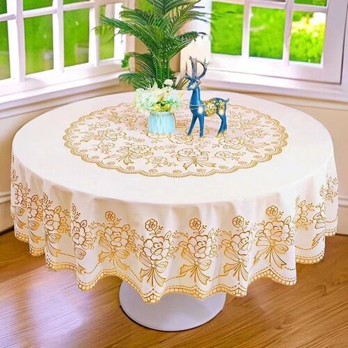 防水防油防烫免洗加厚PVC台布塑料大圆形餐桌布欧式覆膜圆桌桌布