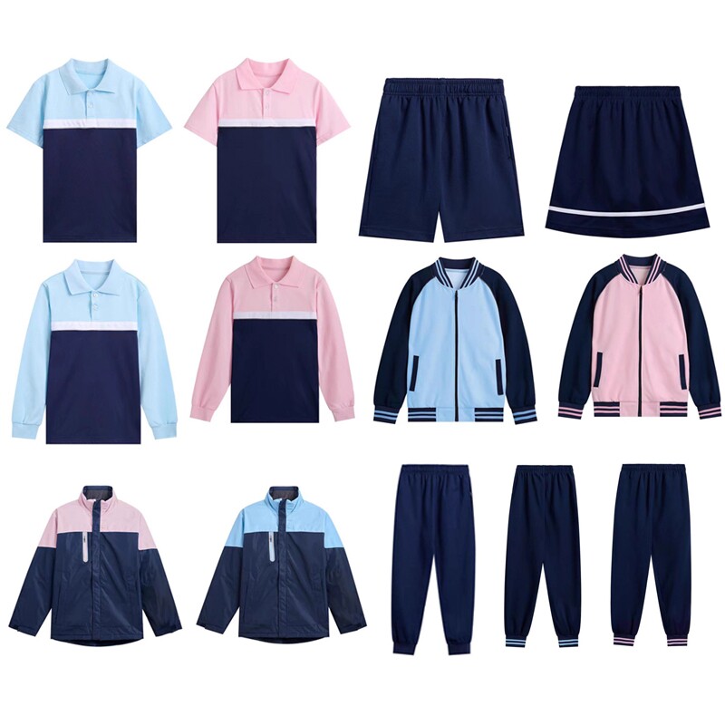 同款厦门市湖里区小学夏季短袖短裤秋冬季上衣裤子校服-送校徽