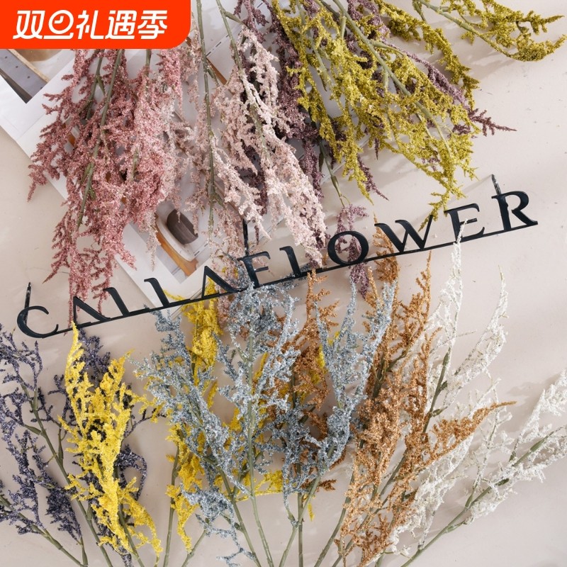 【新品】装饰婚庆情人草配草仿真花家居手捧花玫瑰花墙假花INSMW