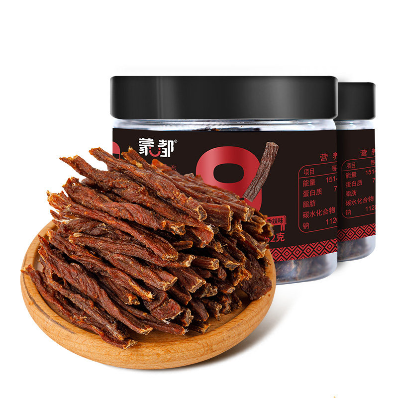 蒙都风干牛肉干内蒙古牛肉超干休闲解馋小零食磨牙九成香辣耐嚼