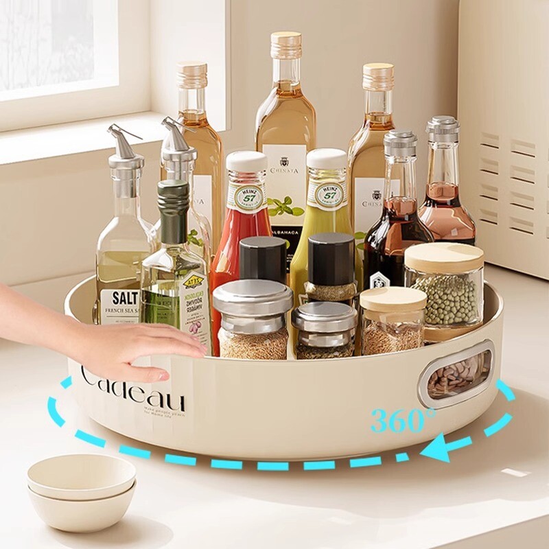 厨房调料收纳盒置物架台面旋转收纳家用大全用品专用多功能调味料