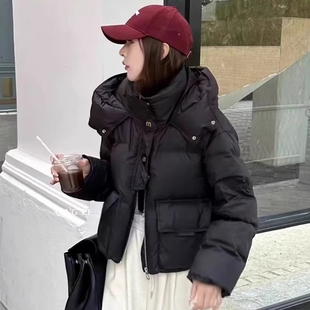 小个子保暖洋气白鸭绒面 轻薄羽绒服女短款 户外2025冬季 棉服女时尚