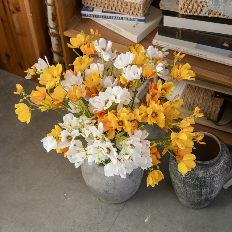 单枝波斯菊格桑花仿真花家居装饰婚庆花墙假花手捧花MW58738