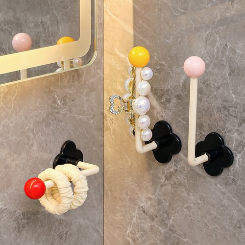 卫生间壁挂发夹收纳架发箍头绳皮筋展示架首饰挂钩发饰放置