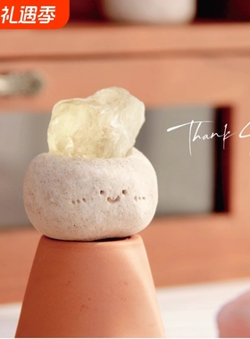 纯手工香港小豆丁水晶摆件