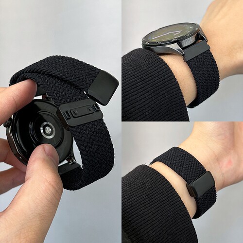 适用华为GT5pro表带新款gt4/watch3pro手表4pro男士腕表运动透气22mm尼龙编织GT3磁吸GS4荣耀男女款2E专用夏