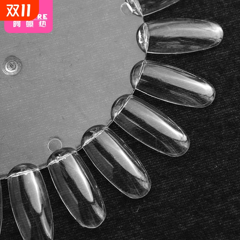 美甲色卡AC1sn0-指甲油色板打版样品板试色指甲片展示板椭圆盘