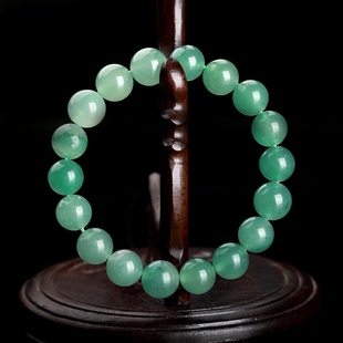 无染色东陵玉手链女男绿砂金石手串珠子散珠串珠玛瑙玉髓水晶玉石