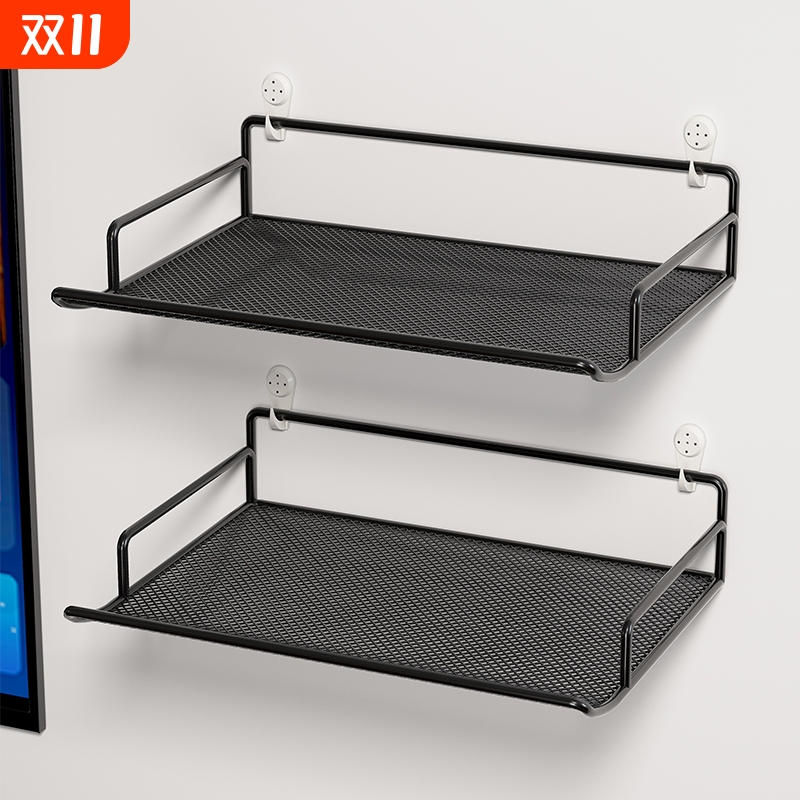 路由器放置架壁挂墙上机顶盒置物架客厅墙面支架墙壁wifi架子托架